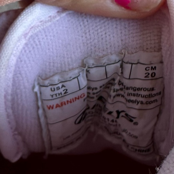 Kids Girls Light Pink Lace Up Heelys Sneakers Wheels Footwear Skate Shoes Youth2 - Picture 12 of 12